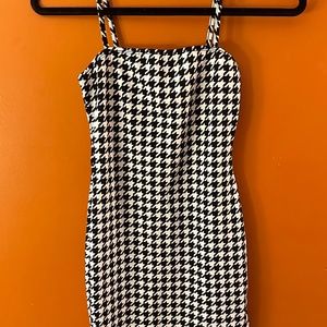 Houndstooth Black and White XS Dress